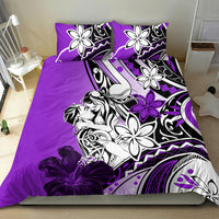 Polynesian Valentine Bedding Set Couple Floral Unique Purple Version LT01 - Polynesian Pride