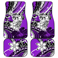 Polynesian Valentine Car Mats Couple Floral Unique Purple Version LT01 Purple - Polynesian Pride