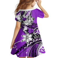 Polynesian Valentine Family Matching Long Sleeve Bodycon Dress and Hawaiian Shirt Couple Floral Unique Purple Version LT01 - Polynesian Pride