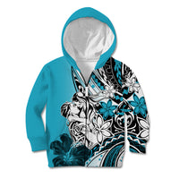 Polynesian Valentine Kid Hoodie Couple Floral Unique Sky Blue Version LT01 Zip Hoodie Sky - Polynesian Pride
