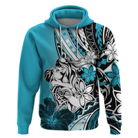 Polynesian Valentine Zip Hoodie Couple Floral Unique Sky Blue Version LT01 Pullover Hoodie Sky - Polynesian Pride