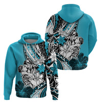 Polynesian Valentine Zip Hoodie Couple Floral Unique Sky Blue Version LT01 - Polynesian Pride