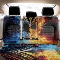 Personalised Polynesian Heart In Fire And Water Back Car Seat Cover Romantic Elements