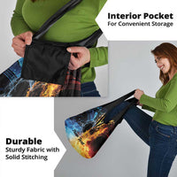 Polynesian Heart In Fire And Water Grocery Bag Romantic Elements