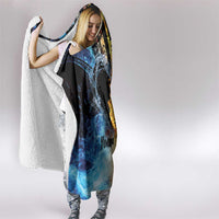 Personalised Polynesian Heart In Fire And Water Hooded Blanket Romantic Elements