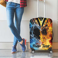 Personalised Polynesian Heart In Fire And Water Luggage Cover Romantic Elements