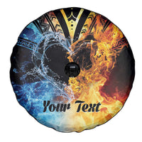 Personalised Polynesian Heart In Fire And Water Spare Tire Cover Romantic Elements