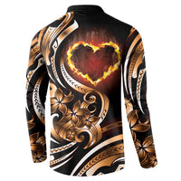 Personalised Polynesian Fiery Heart Button Sweatshirt Passionate Love