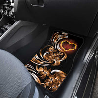 Personalised Polynesian Fiery Heart Car Mats Passionate Love