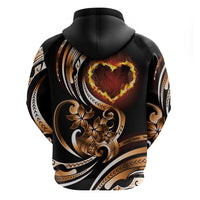 Personalised Polynesian Fiery Heart Hoodie Passionate Love