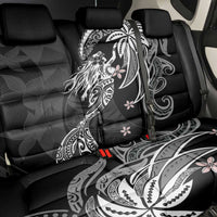 Polynesian Mermaid Plumeria Tribal Tattoo Back Car Seat Cover