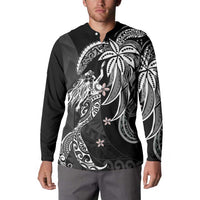 Polynesian Mermaid Plumeria Tribal Tattoo Button Sweatshirt LT01 - Polynesian Pride