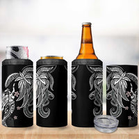 Polynesian Mermaid Plumeria Tribal Tattoo 4 in 1 Can Cooler Tumbler