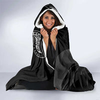 Polynesian Mermaid Plumeria Tribal Tattoo Hooded Blanket