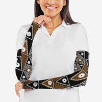 Fiji Brown Masi Pattern Arm Sleeves Fijian Tapa