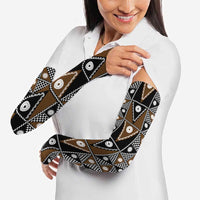 Fiji Brown Masi Pattern Arm Sleeves Fijian Tapa