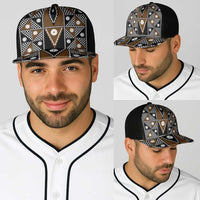 Fiji Brown Masi Pattern Baseball Net Cap Fijian Tapa