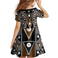 Fiji Brown Masi Pattern Family Matching Tank Maxi Dress and Hawaiian Shirt Fijian Tapa LT01 - Polynesian Pride