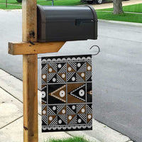 Fiji Brown Masi Pattern Garden Flag Fijian Tapa