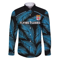 custom-fiji-rugby-family-matching-long-sleeve-bodycon-dress-and-hawaiian-shirt-flying-fijians-blue-palm-tree-version