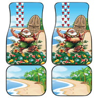 Hawaii Christmas Santa Claus Car Mats Mele Kalikimaka Tropical Beach