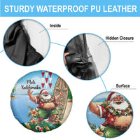 Hawaii Christmas Santa Claus Spare Tire Cover Mele Kalikimaka Tropical Beach