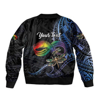 Personalised Polynesian Memorial Bomber Jacket As Long As I Breathe You'll Be Remembered