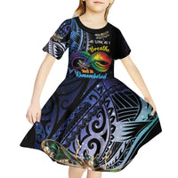 Personalised Polynesian Memorial Kid Short Sleeve Dress As Long As I Breathe You'll Be Remembered
