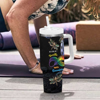 Personalised Polynesian Memorial Tumbler With Handle As Long As I Breathe You'll Be Remembered