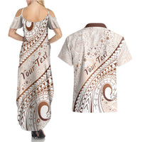 Pasifika Festival Couples Matching Summer Maxi Dress and Hawaiian Shirt Vintage Tribal Pattern LT01 - Polynesian Pride