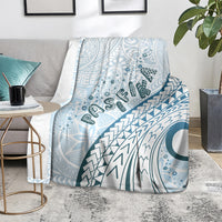 Pasifika Festival Blanket Tribal Pattern Blue Version