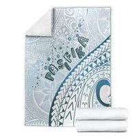 Pasifika Festival Blanket Tribal Pattern Blue Version