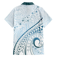 Pasifika Festival Family Matching Short Sleeve Bodycon Dress and Hawaiian Shirt Tribal Pattern Blue Version LT01 - Polynesian Pride
