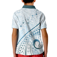 Pasifika Festival Kid Polo Shirt Tribal Pattern Blue Version LT01 - Polynesian Pride