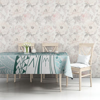 Pasifika Festival Tablecloth Tribal Pattern Teal Version