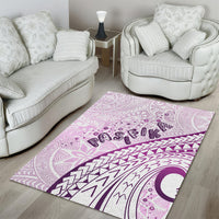 Pasifika Festival Area Rug Tribal Pattern Lilac Version