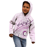 Pasifika Festival Kid Hoodie Tribal Pattern Lilac Version LT01 - Polynesian Pride