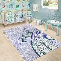 Pasifika Festival Area Rug Tribal Pattern Violet Version