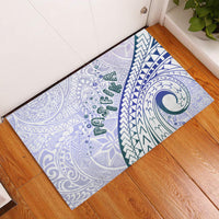 Pasifika Festival Rubber Doormat Tribal Pattern Violet Version