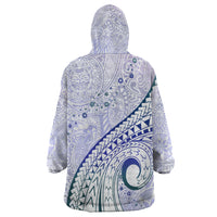 Pasifika Festival Wearable Blanket Hoodie Tribal Pattern Violet Version LT01 - Polynesian Pride