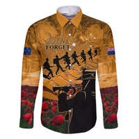 ANZAC Day 2024 Family Matching Mermaid Dress and Hawaiian Shirt Silver Fern With A Trumpet Soldier LT01 Dad's Shirt - Long Sleeve Art - Polynesian Pride
