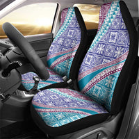 Hawaiian Quilt Pattern Car Seat Cover Purple Blue Color Mixed - Polynesian Pride