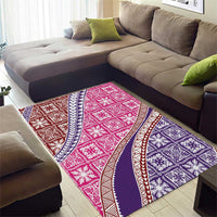 Hawaiian Quilt Pattern Area Rug Sweet Color Mixed - Polynesian Pride