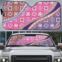 Hawaiian Quilt Pattern Auto Sun Shade Sweet Color Mixed - Polynesian Pride