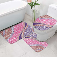 Hawaiian Quilt Pattern Bathroom Set Sweet Color Mixed - Polynesian Pride