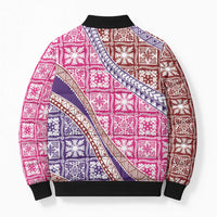 Hawaiian Quilt Pattern Bomber Puffer Jacket Sweet Color Mixed - Polynesian Pride