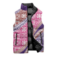 Hawaiian Quilt Pattern Sleeveless Puffer Jacket Sweet Color Mixed - Polynesian Pride