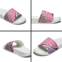 Hawaiian Quilt Pattern Slide Sandals Sweet Color Mixed - Polynesian Pride