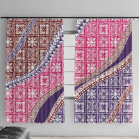 Hawaiian Quilt Pattern Window Curtain Sweet Color Mixed - Polynesian Pride