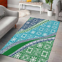 Hawaiian Quilt Pattern Area Rug Fresh Color Mixed - Polynesian Pride